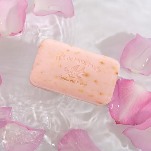Image of Pre de Provence Artisanal French Moisturizing Soap Bar, Shea Butter Enriched, Quad Milled for Long Lasting Rich Smooth Lather, 5.3 Ounce, Rose Petal
