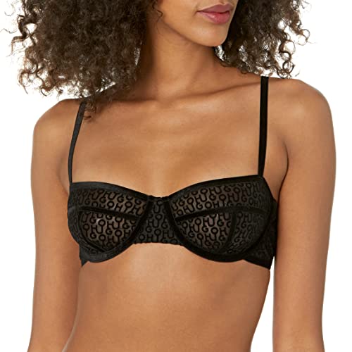 Soutien-gorge corbeille HUGO 90B lingerie femmes opaque couleur coal monogramme