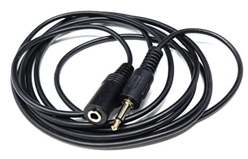 DRUT 2m 3.5mm Mono Jack to 3.5mm Socket Extension Cable Gold Connectors, Male Plug to Female Socket 6.5ft - Image 4
