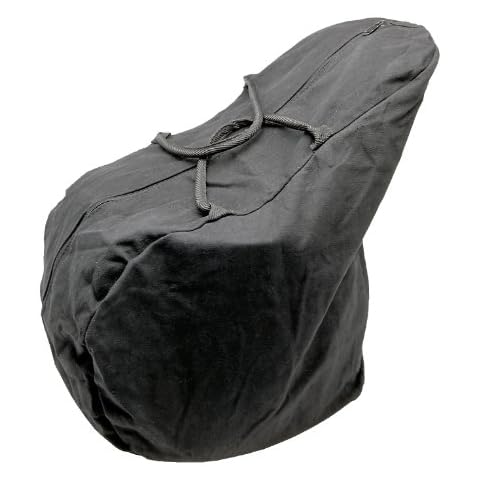Tough 1 Canvas English Saddle Carrying Bag, Black Cover
