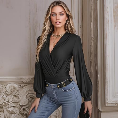 Image of SANSTHS No Buckle Belts for Men Women, Stretch Elastic No Buckle Belt Invisible Buckleless Belt for Jeans