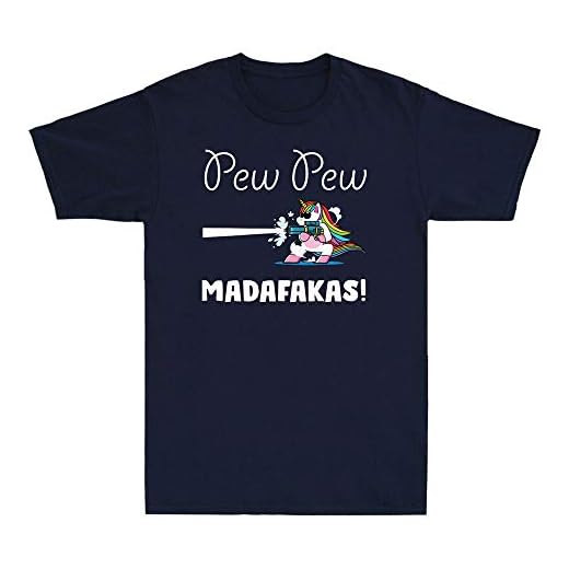 Unicorn Pew Pew Madafakas Vintage Funny Unicorn Lovers Retro Men's T-Shirt Gift