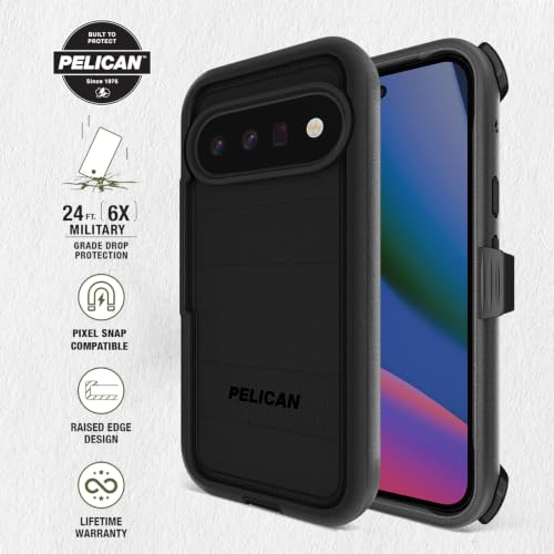 Image of Pelican Voyager Google Pixel 11 Case with Belt Clip Holster - Black