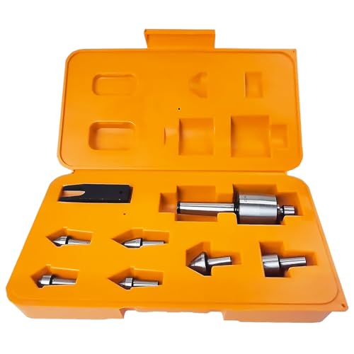 Kroshine MT2 Live Center Set for Wood Lathe Morse Taper Revolving Live Center with 6 Interchangeable Tips