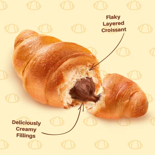 7Days Soft Croissant Variety Pack (24 Count), 12 Chocolate, 12 Strawberry Vanilla, Breakfast Pastry, Individually Wrapped On The Go Snack (Pack of 24)
