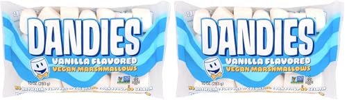 Dandies Vegan Marshmallows, Vanilla, 10 Ounce (Pack of 2)