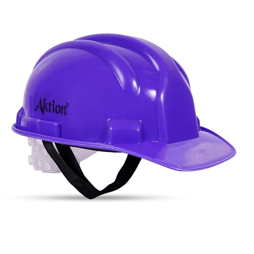 Image of Aktion AK H01 WHT Safety Helmets Nape Type, Color: Blue, Pack of 10, IS 2925:1984