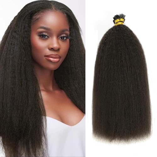 Loxxy Kinky Straight I Tip Hair Extensions Real Human Hair