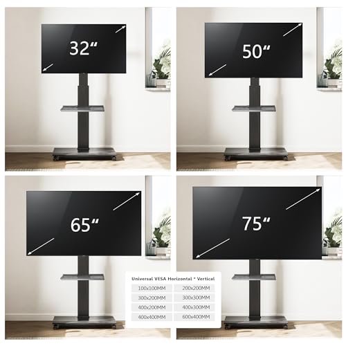 Soporte móvil para TV de 32 a 75 pulgadas con ruedas y estante miniatura 5