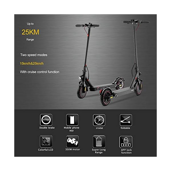 ZWHEEL Patinete eléctrico para Adulto E9D hasta 25km de autonomía, 25km/h - Imagen 4