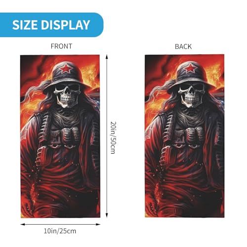 Bandana con diseño de calavera y bandera americana para cuello y rostro para mujer y hombre, ideal para motocicleta, ciclismo y esquí miniatura 3