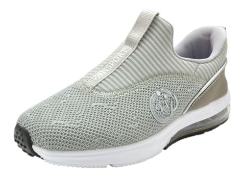 ヴァンスポーツ VA402 VAN SPORTS ハンズフリー スリッポンスニーカー スリッポンシューズ 手を使わずに履ける 立ったまま履ける 軽量 エアークッション レディース 婦人 靴 (グレー, 日本の靴のサイズ寸法, 大人, 数値, 22.5 cm