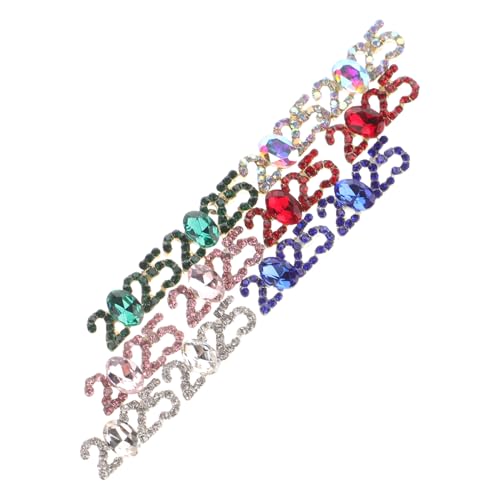 Beavorty Luxury Nail Charms 12pcs Number Style Nail Jewelry Metal and Rhinestones Decorations Set