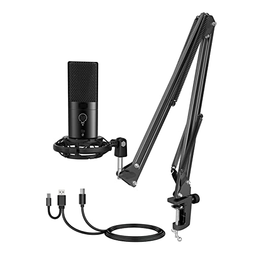 Microphone USB PC gaming streaming podcast avec bras articulé kit T683