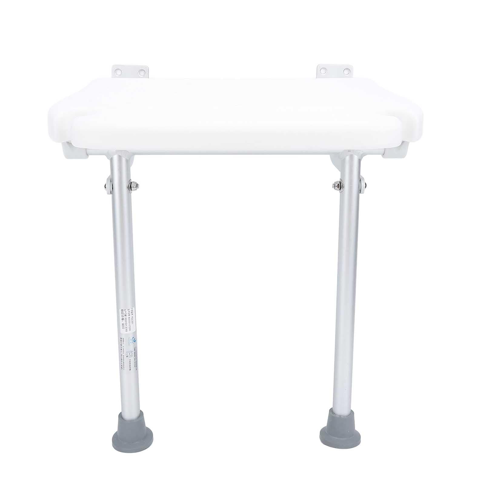 Para aleación de aluminio, para silla de ducha plegable, estructura estable, anti -deslizamiento, montaje en la pared, para baño de ducha, para ancianos y embarazadas