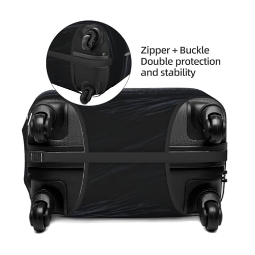 Luggage Cover Elastic Suitcase Cover (18-32 inch) Anti-Scratch Luggage Covers Deep black waves Travel Suitcase Covers Luggages Protector for Travel Adult Luggages Decorative3