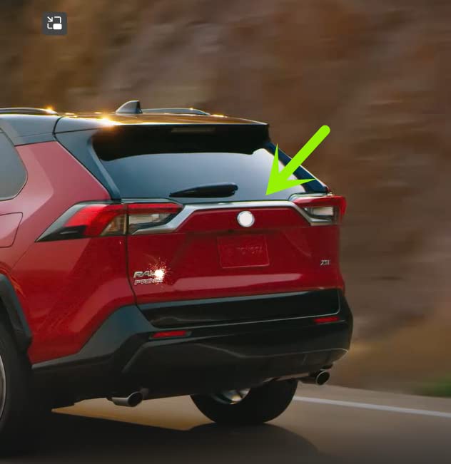 Photo 1 of for Toyota RAV4 OEM Style Chrome Rear Lid Trunk Upper Curve, Sporty Window Moulding Trim, Exterior Accessories Strip Cover for Toyota RAV4 2023 2022 2021 2020 2019