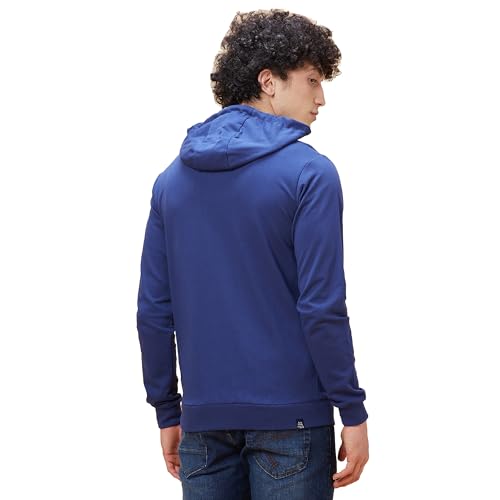Image of Being Human Blue Regular Fit Long Sleeves Men's Hoodie Clothing