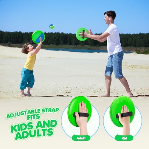 TEILLNET Toss and Catch Ball Set Upgraded - Kids Toys Outdoor Games Baseball Training - Sturdy & Water-Resistant for Beach Pool Yard - Classic Gift for Family Boys Girls 3 4 5 6 7 8 9 10 11 12+ Years - Image 4