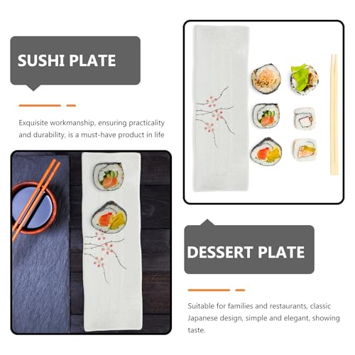 Plato de cerámica estilo japonés para sushi y postre miniatura 3