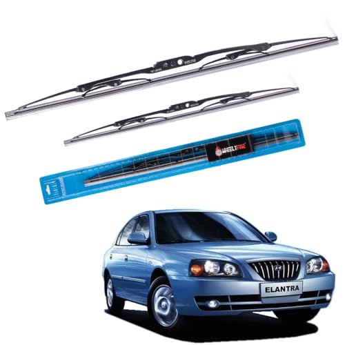 Image of Windshield Car Wiper Blades Metal Frame Water Repellant Cleaning Wiper Blades Refills Best for Hyundai Elantra Gen 1 (2004-2008) Dr 20 inch /Pa 18 inch
