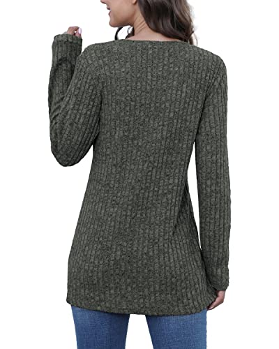 Image of JomeDesign Long Sleeve Shirts for Women Crew Neck Lightweight Sweater Loose Casual Tunic Tops