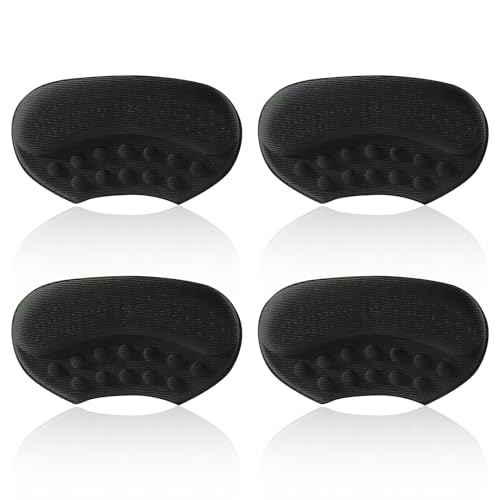 4 almohadillas para talón, negras para zapatos demasiado grandes, reducción de fricción, ampollas y dolores en los pies con espuma viscoelástica especial y capa de gel antideslizante-Beig
