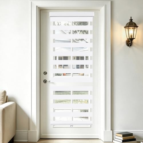 SEEYE Cordless Zebra Blinds for Window, French Door Blinds Free-Stop Roller Window Shades with...