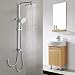 Produktbild Elegant Duschsystem Regendusche, WOOHSE Duschsystem ohne Armatur Duschset Duscharmatur inkl. Duschkopf und Handbrause mit 3-Funktionen, Höhenverstellbare Duschstange 68-120 cm, Lebenslange Garantie