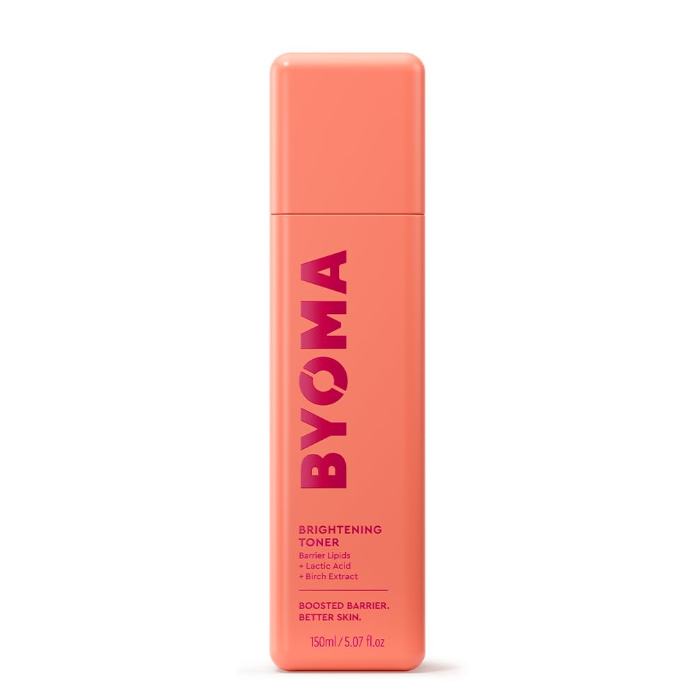 BYOMABrightening Toner - Gently Exfoliating & Hydrating Facial Treatment with Lipids & Lactic Acid - Alcohol-Free for Barrier Repair - 5.07 Fl. Oz