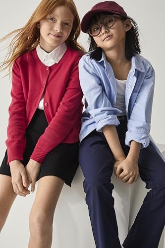 The Children's Place,Girls,Uniform Cardigan,Ruby,Small (5/6) - image 2