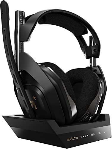 ASTRO Gaming A50 Wireless Headset + Base Station Gen 4 - Compatible with Xbox Series X|S, Xbox One, PC, Mac - Black/Gold