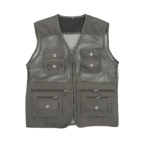 BESPORTBLE Djustable Storage Pouches Vest Men's Portable Outdoor Vest for Hiking Fly Fishing and Camping