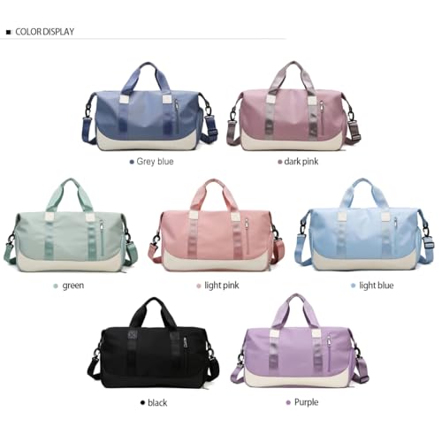 Duffel & Tote Bag for Alfa Romeo Stelvio 2017-2024 - Waterproof Gym Bag with Wet/Dry Compartments & Shoe Pocket - Travel Carry On Luggage, Trunk Organizer for Outdoor,Grey Blue3