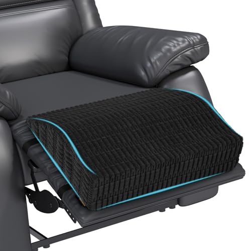 idee-home Recliner Leg Rest Cushion Recliner Footrest Extender Pillow with Removable Corduroy Cover Multi Purpose Ergonomic Foot Pillow Back & Lumbar Support Cushion for Bed Sofa Couch Black