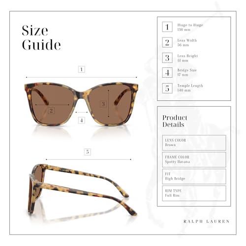 Ralph Lauren RL8201 Rectangle Sunglasses For Women +BUNDLE with ACCESSORY EYEWEAR KIT4