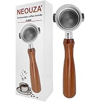 NEOUZA Siebträger für Delonghi 2 Ohren ECP31.21 ECP33.21 ECP35.31 ECOV 311 und andere Kaffeemaschinen, Edelstahl 304, Ersatzgriff, abnehmbarer Filter, mit Becherfilterkorb – Ansicht 1