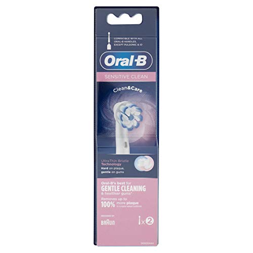 Oral-B Sensitive Clean Testine di Ricambio per Spazzolino Elettrico Ricaricabile, 2 Pezzi