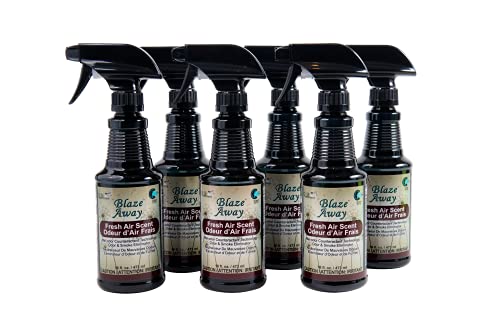 Blaze Away Commercial Air Freshener / Odor Eliminator & Smoke Neutralizer Spray - Professional Odor Removal - Cleans Strong Odors on a Molecular Level - Long Lasting Fresh Air Scent - Pack of 6