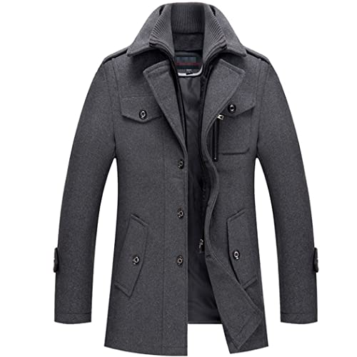 Men's Winter Wool Coat Thick Cotton Wool Jackets Male Casual Long Jacket Outwear3