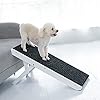 MEWANG-19-Tall-Adjustable-Pet-Ramp-Wooden-Folding-Portable-Dog-Cat-Ramp-Perfect-for-Bed-and-Car-Non-Slip-Carpet-Surface-4-Levels-Height-Adjustable-Ramp-Up-to-90-Pounds-Small-Dog-Use-Only 4 Levels Height Adjustable Dog Ramp