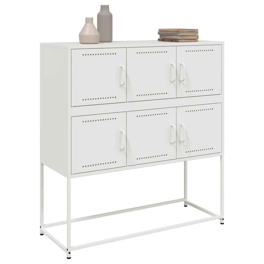 Hothingwell Biały bufet stalowy 100,5 x 39 x 107 cm