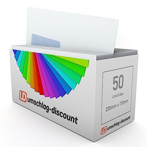 50 buste per finestre 220 mm x 110 mm stampante