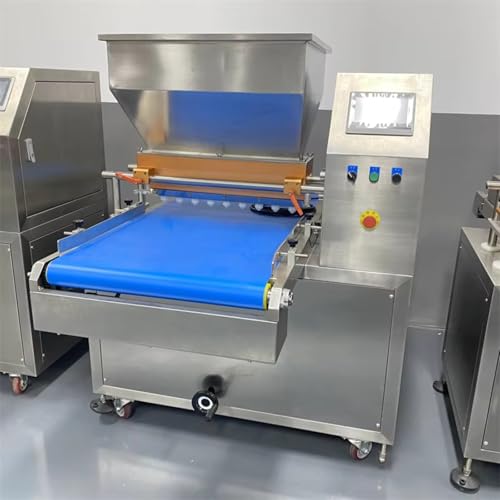 Máquina de llenado comercial de cupcakes para un depósito preciso de masa, depositador de cupcakes de doble cabeza, velocidad y volumen ajustables, equipo de inyección de cupcakes de panadería