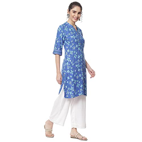 Image of Blue Liva Straight Kurta