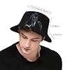 POKOMPTY Black Horse PrintedBucket Hat Mens B ucket Hats Casual Outdoor UV Protection Sun Hat #2