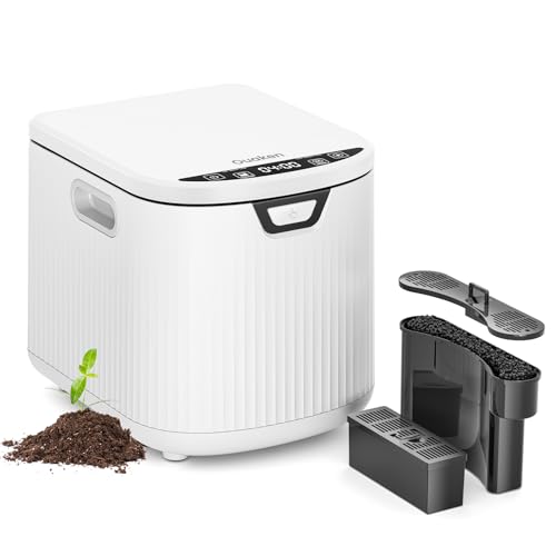 Ouaken Electric Kitchen Composter, 3L Indoor Smart Compost Bin Countertop
