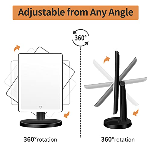 image for FUNTOUCH Large Lighted Vanity Makeup Mirror (X-Large Model)- 3 Color L