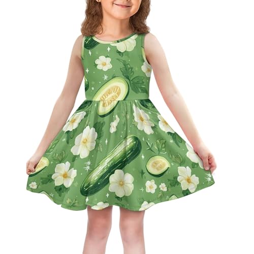 Cute Dresses for Girls Casual Flowy Sleeveless Midi A Line Fit and Flare Dress with Pocket Summer Sundress3