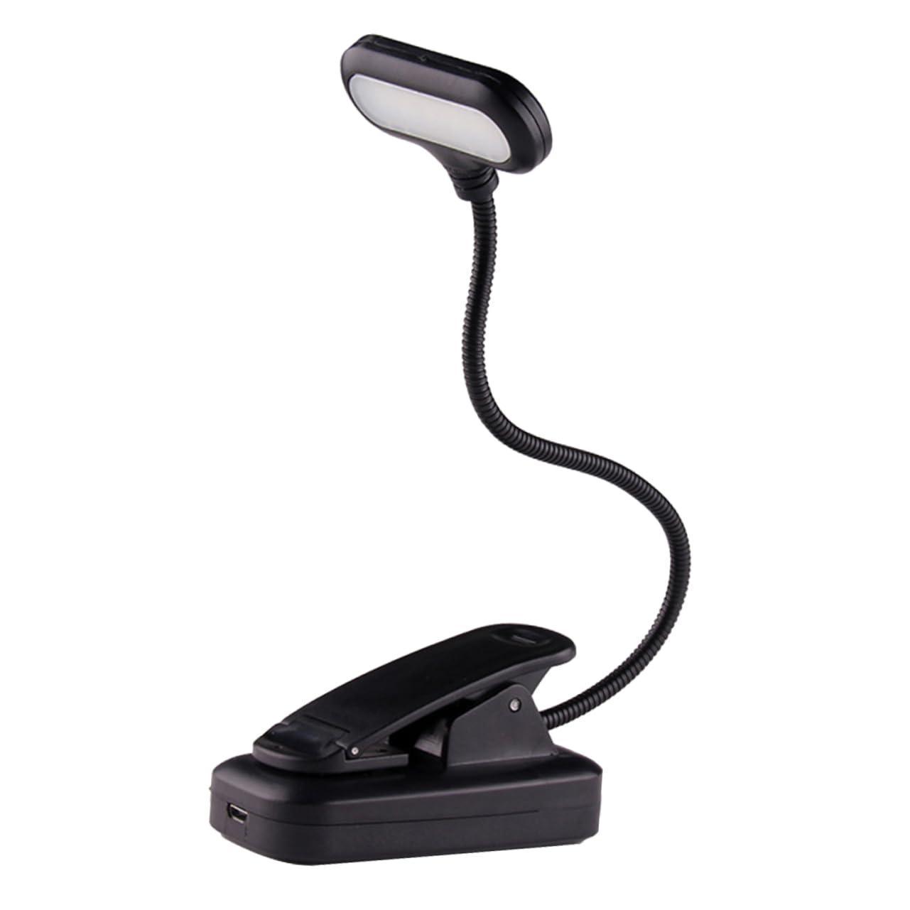 balacoo USB Rechargeable Adjustable LED Reading Light with Clip Flexible Gooseneck Eye Care Table Lamp for Bedside Study Portable Book Light for Hobbies and Camping
